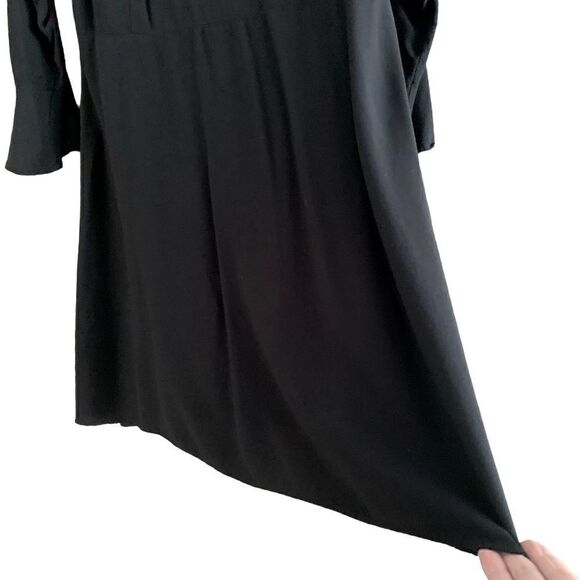 Old Navy Black Long Sleeve Fit & Flare Midi Dress Size XL - Picture 4 of 12